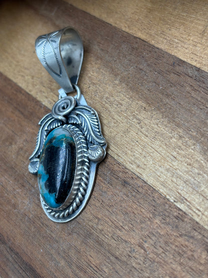 Turquoise Pendant by Gabriel Jurardo, Mexican