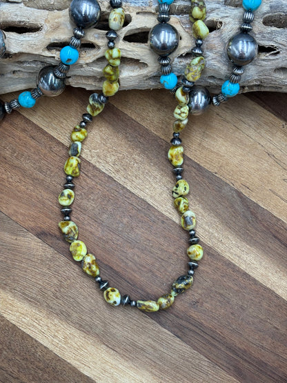 22" Palomino Beaded Necklace #1