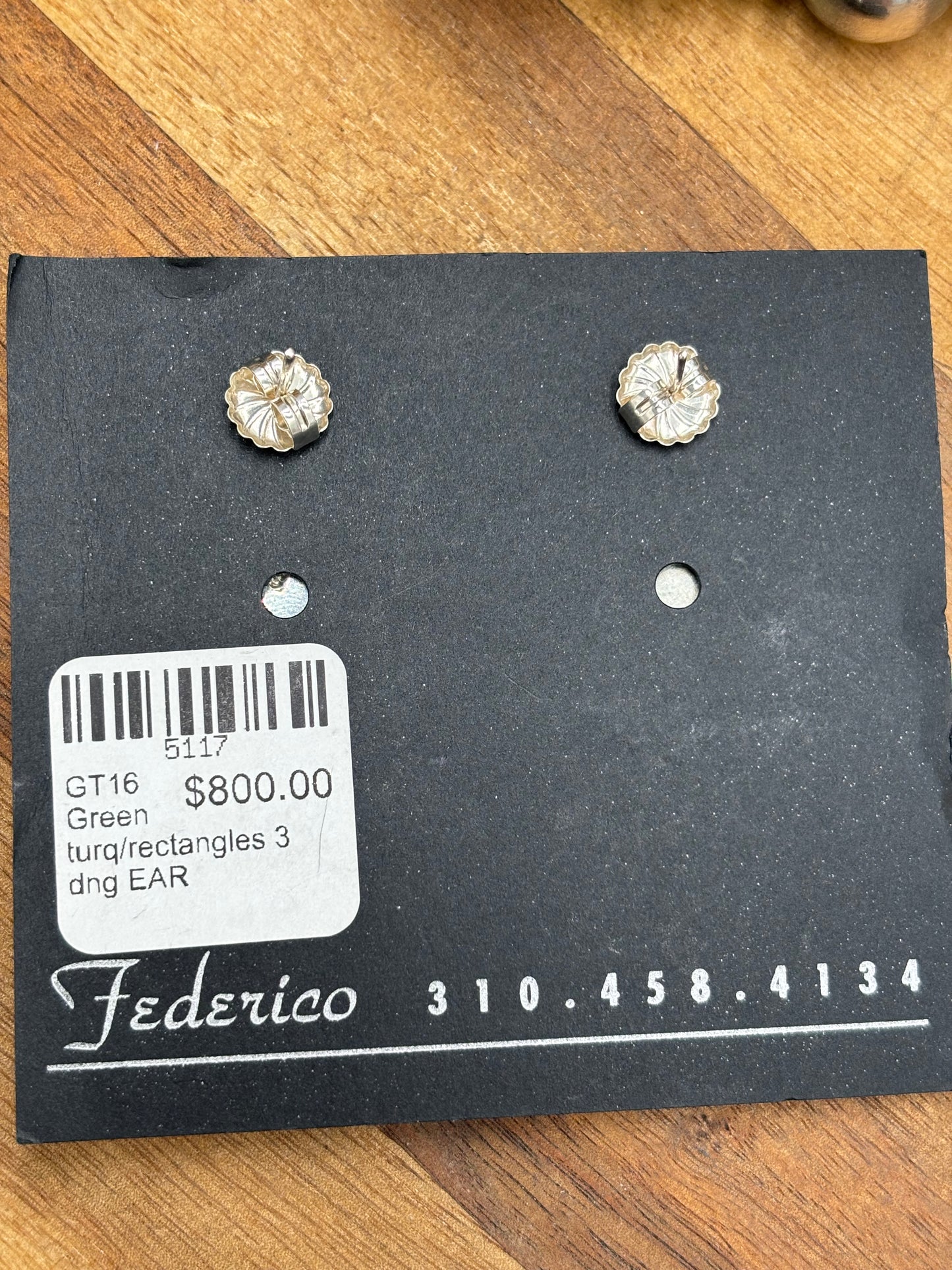 Carico Lake Turquoise Earrings #5117 by Federico Jimenez
