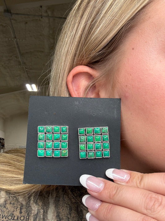 Carico Lake Turquoise Earrings #5115-3 by Federico Jimenez