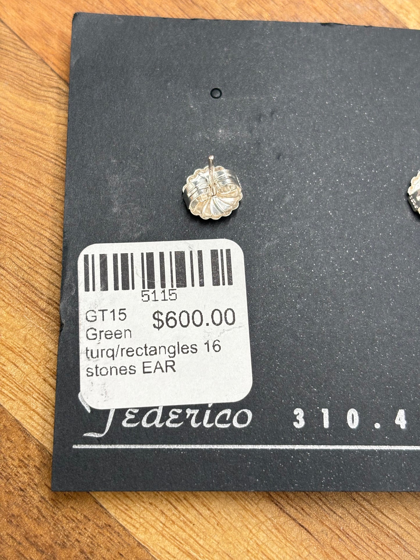 Carico Lake Turquoise Earrings #5115-1 by Federico Jimenez