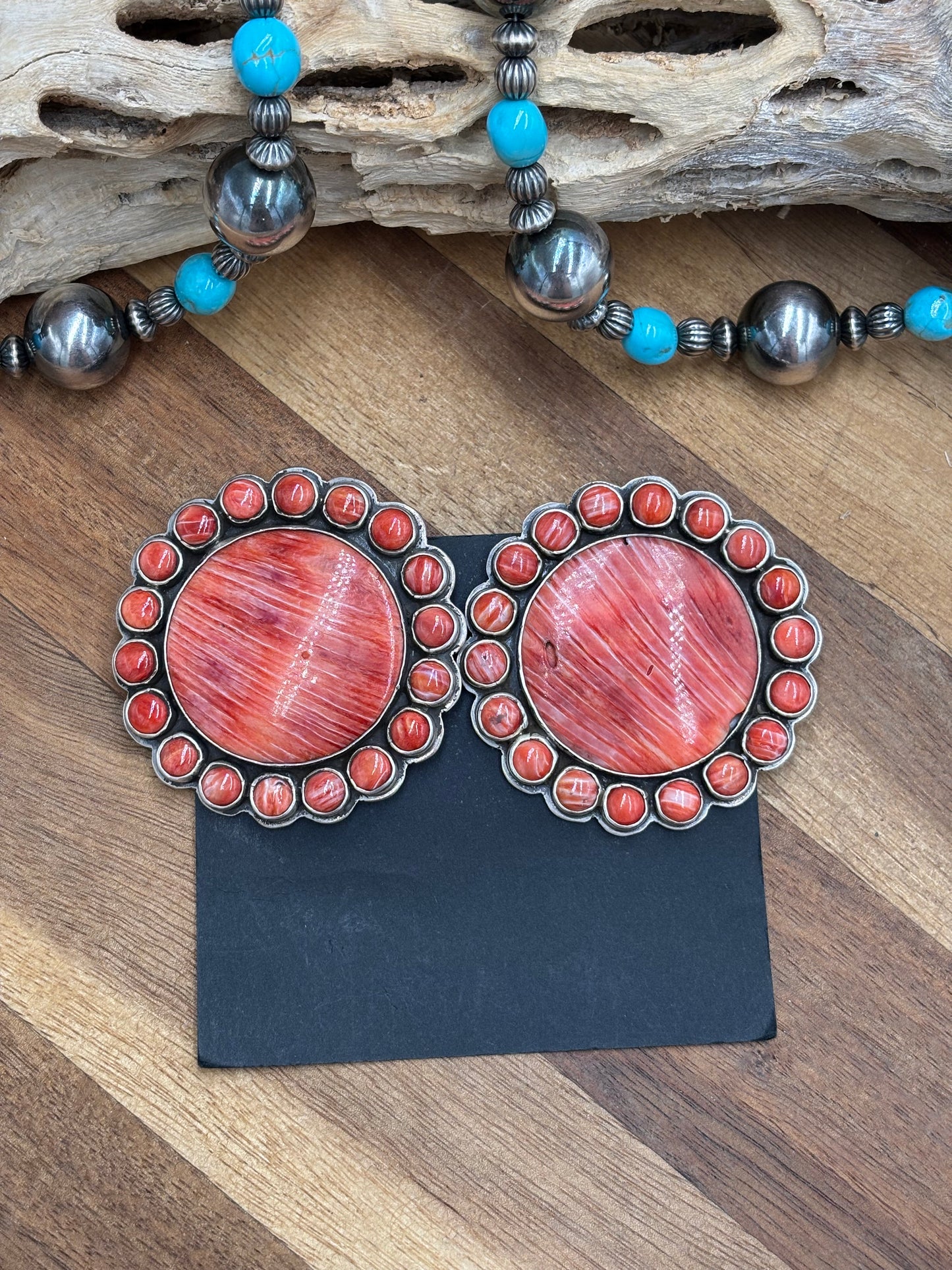 Red Spiny CLIP Earrings #6004-2 by Federico Jimenez