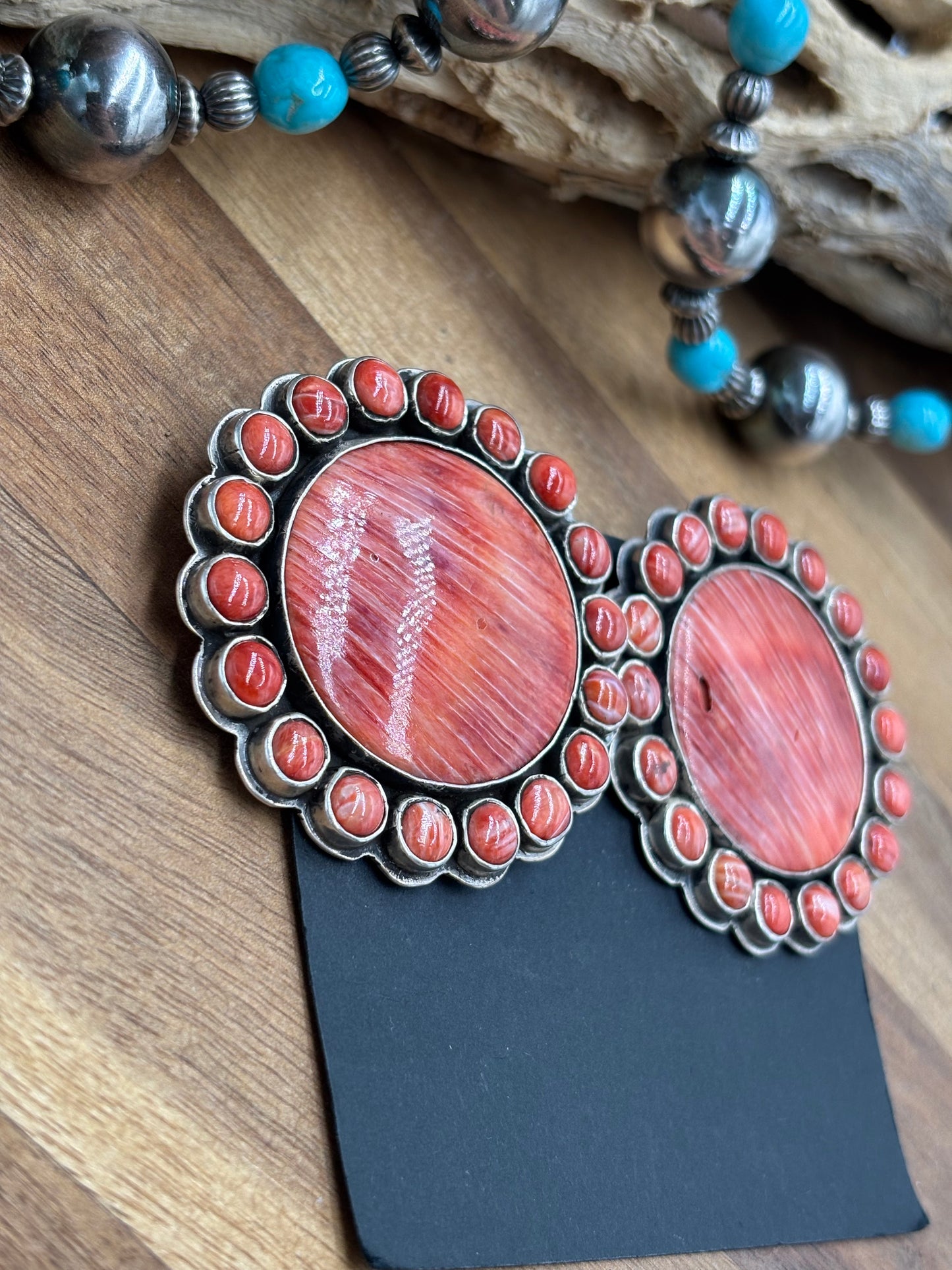 Red Spiny CLIP Earrings #6004-2 by Federico Jimenez