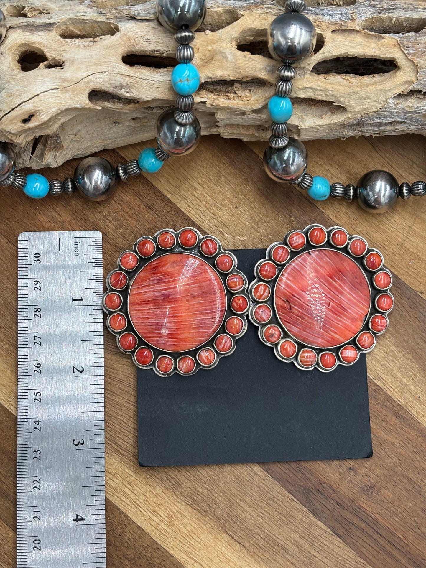 Red Spiny CLIP Earrings #6004-2 by Federico Jimenez