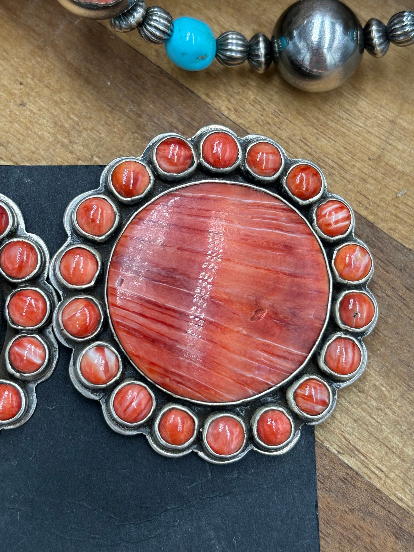 Red Spiny CLIP Earrings #6004-1 by Federico Jimenez