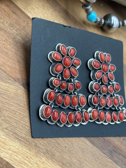 Coral Earrings #C1 by Federico Jimenez