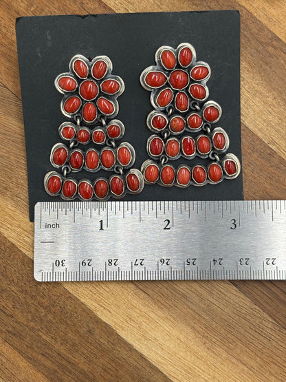Coral Earrings #C1 by Federico Jimenez
