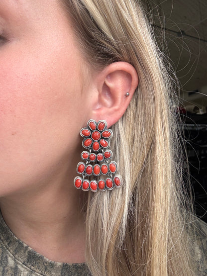 Coral Earrings #C1 by Federico Jimenez