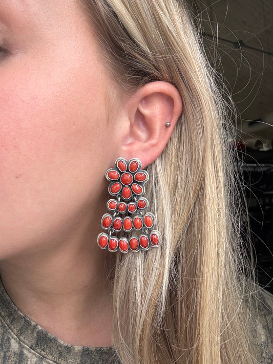 Coral Earrings #C1 by Federico Jimenez