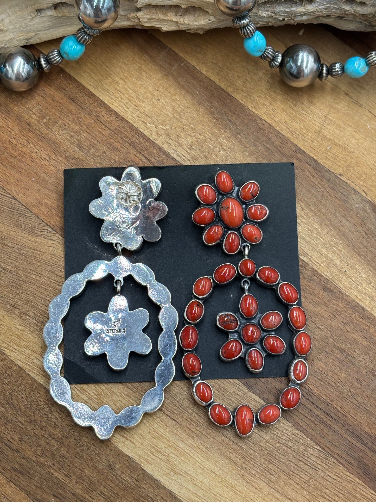 Coral Earrings #C8 by Federico Jimenez