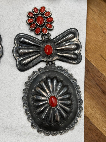 Coral Concho CLIP Earrings #1A by Federico Jimenez