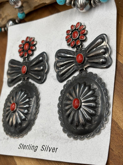 Coral Concho CLIP Earrings #1A by Federico Jimenez