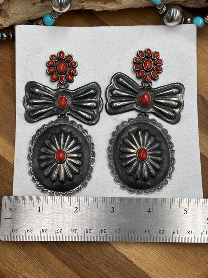 Coral Concho CLIP Earrings #1A by Federico Jimenez