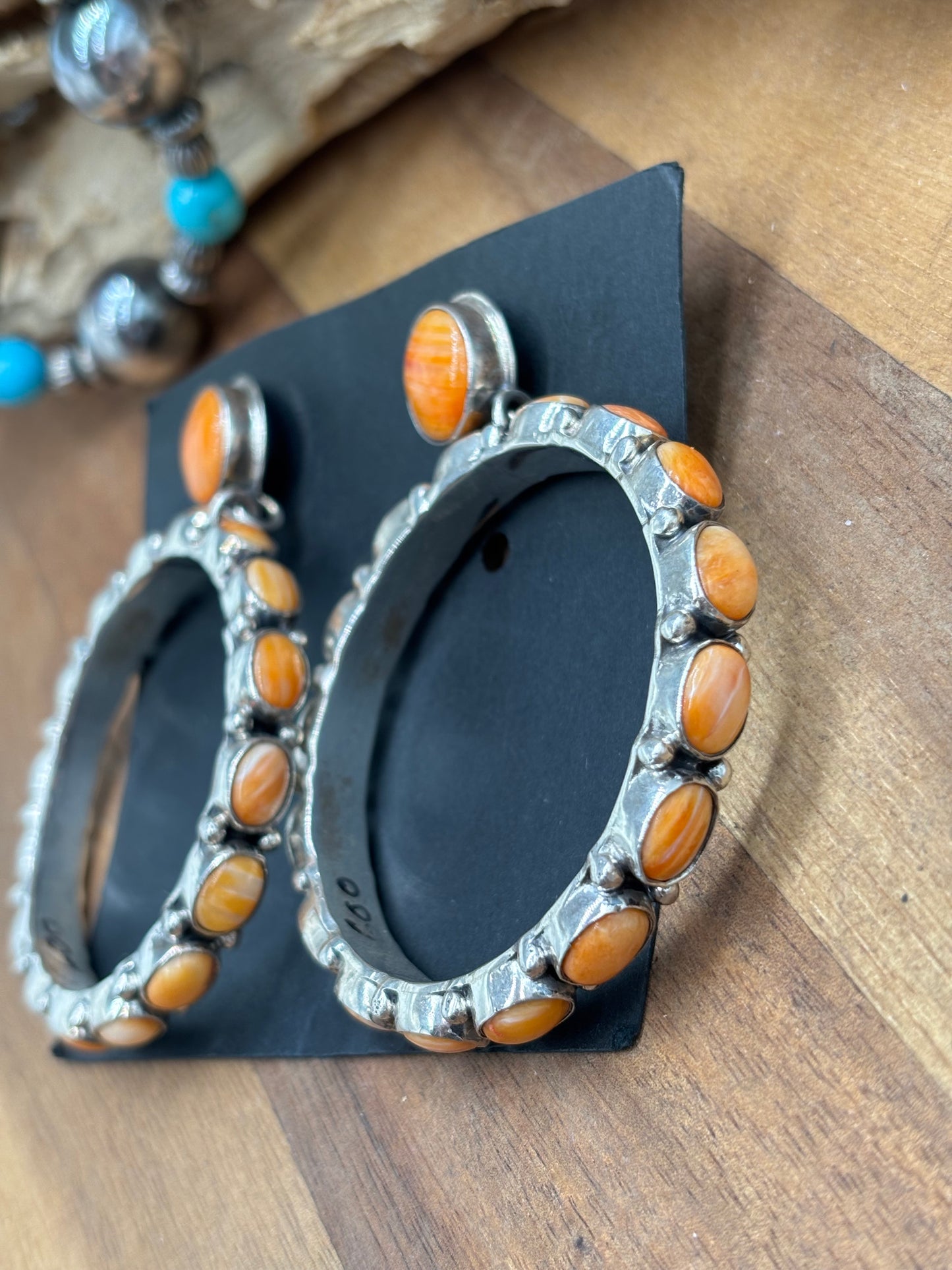 Orange Spiny Earrings #13 by Federico Jimenez