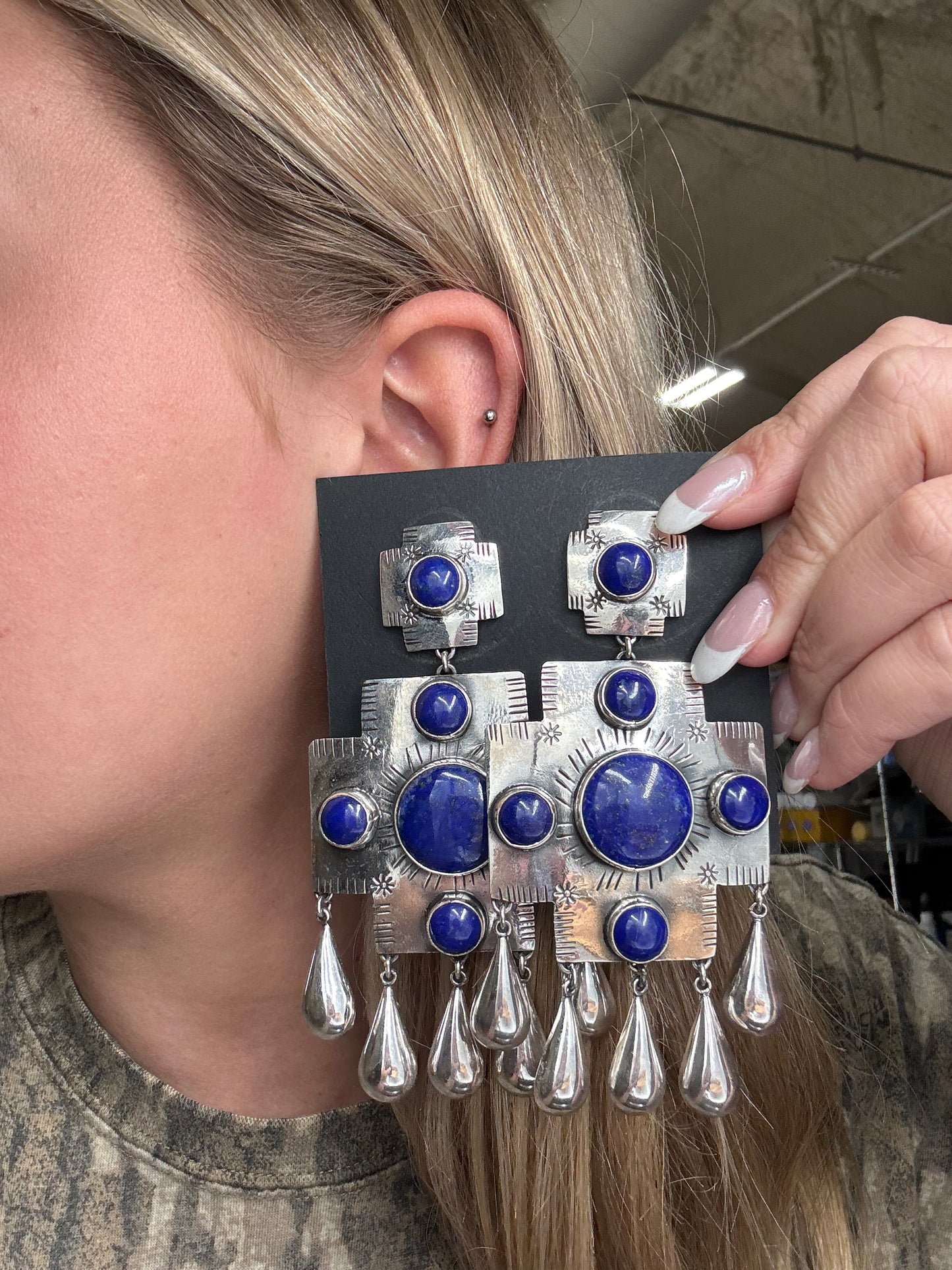 Lapis Earrings #26 by Federico Jimenez