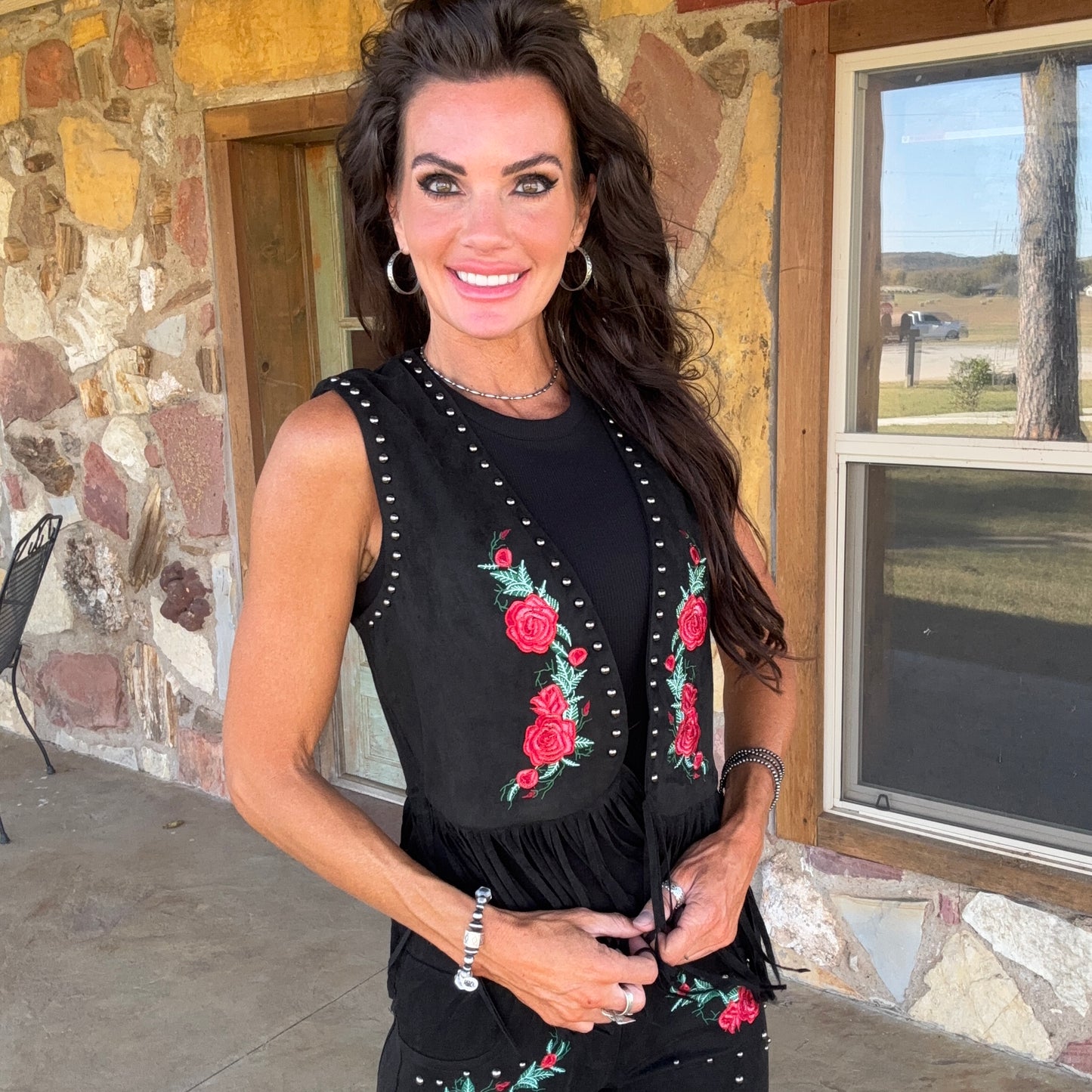 Opry Night Faux Suede Vest