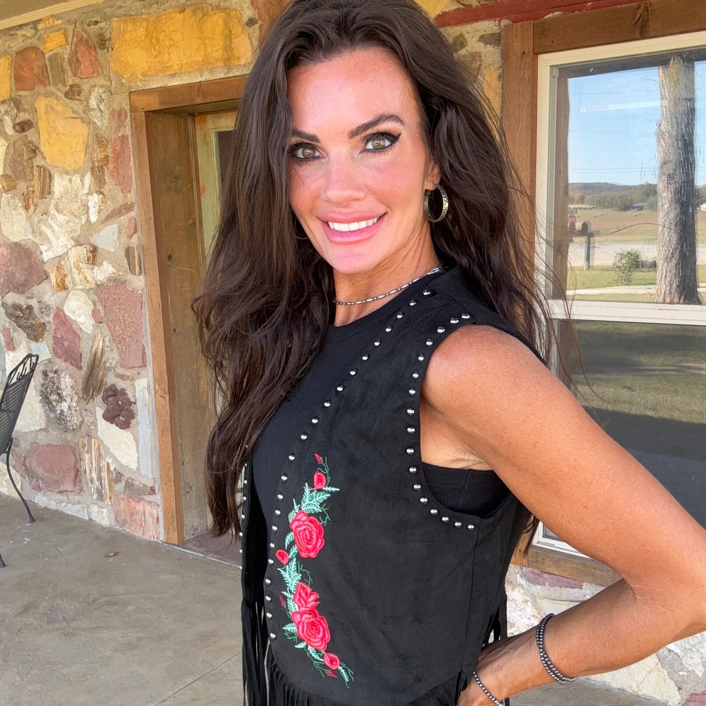 Opry Night Faux Suede Vest