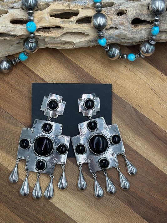 Black Onyx Earrings #33 by Federico Jimenez