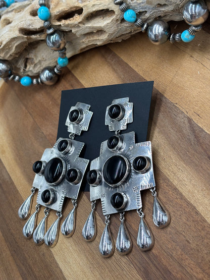 Black Onyx Earrings #33 by Federico Jimenez