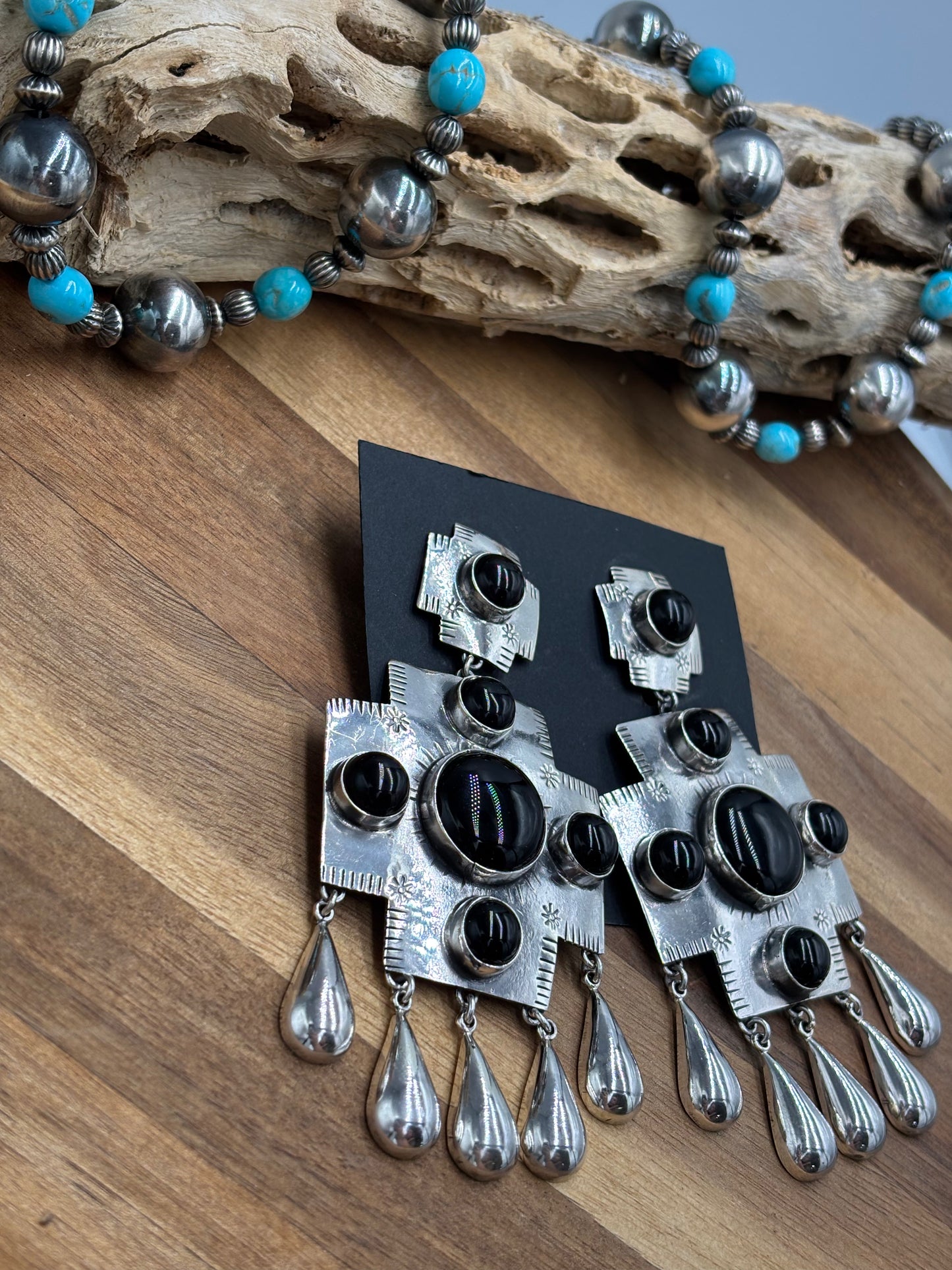 Black Onyx Earrings #33 by Federico Jimenez
