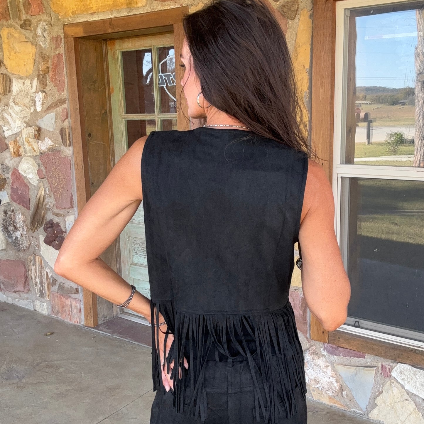 Opry Night Faux Suede Vest