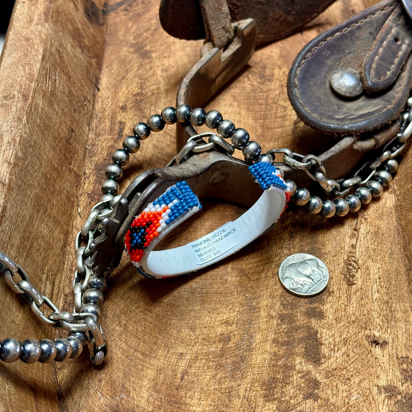 Navajo Ramone Yazzie Beaded Cuff