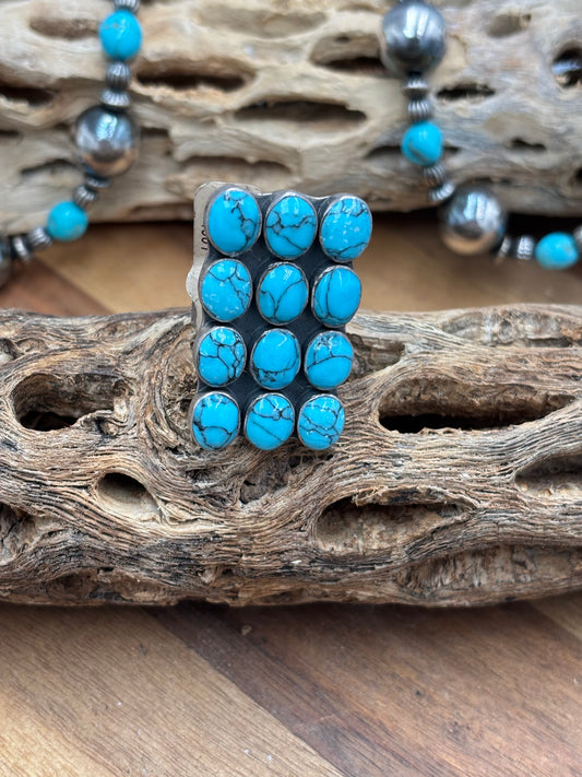 Turquoise Adjustable Ring #2 by Federico Jimenez