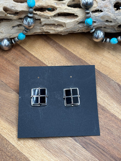 Black Onyx Earrings #2-18 by Federico Jimenez