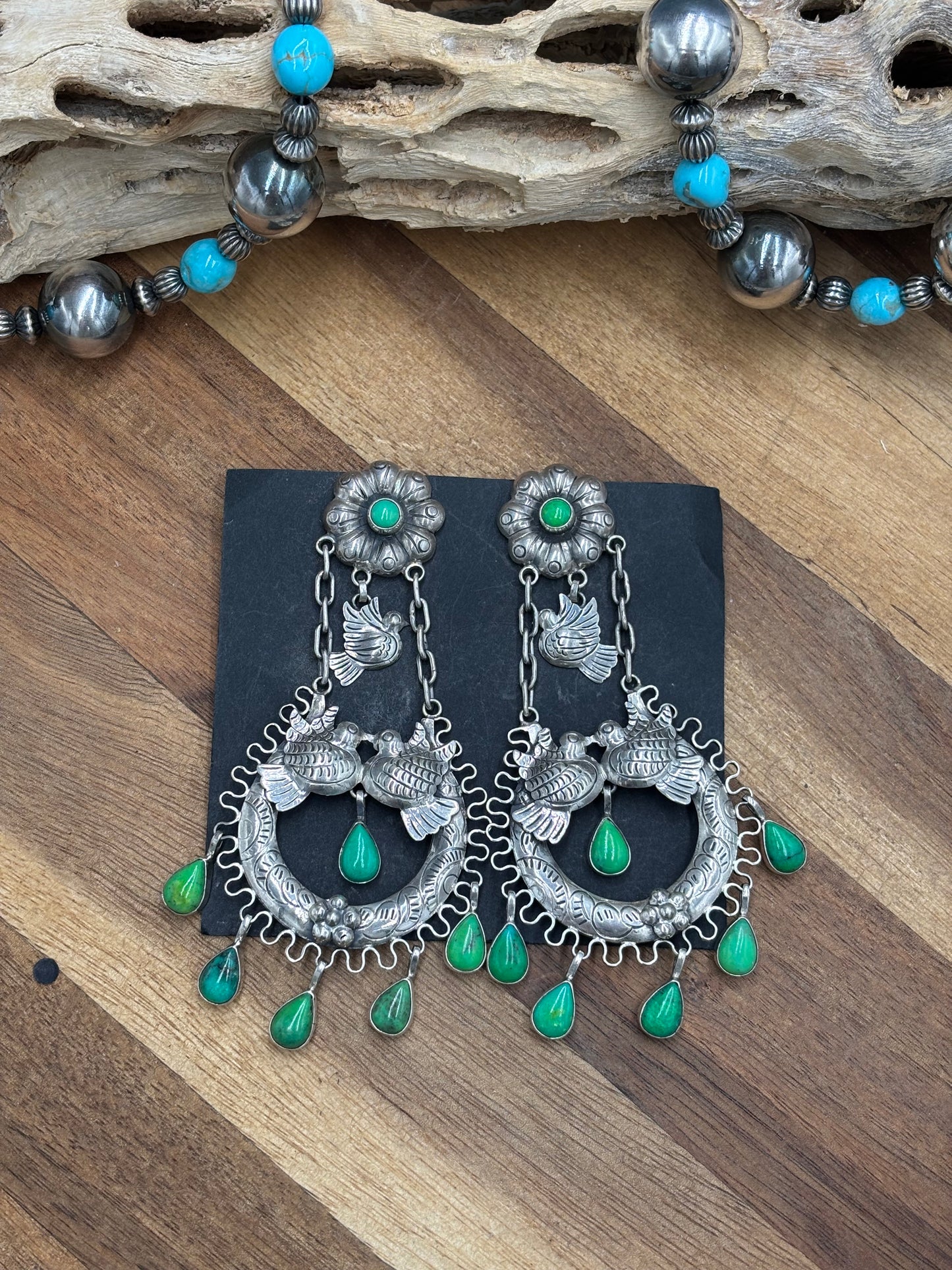 Carico Lake Turtle Dove Earrings #2-SGT2 by Federico Jimenez