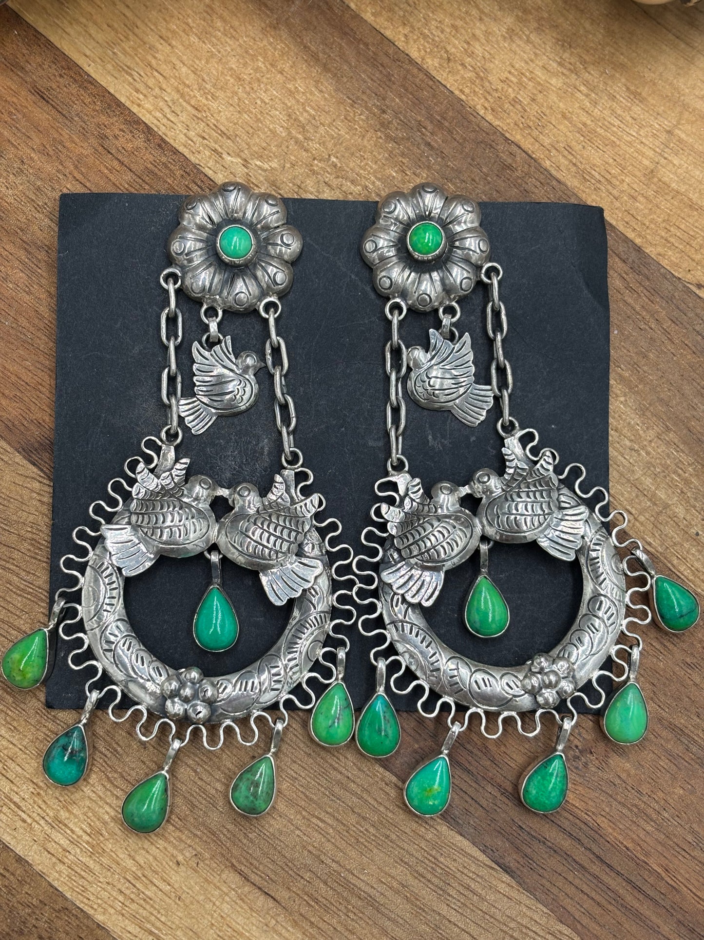 Carico Lake Turtle Dove Earrings #2-SGT2 by Federico Jimenez