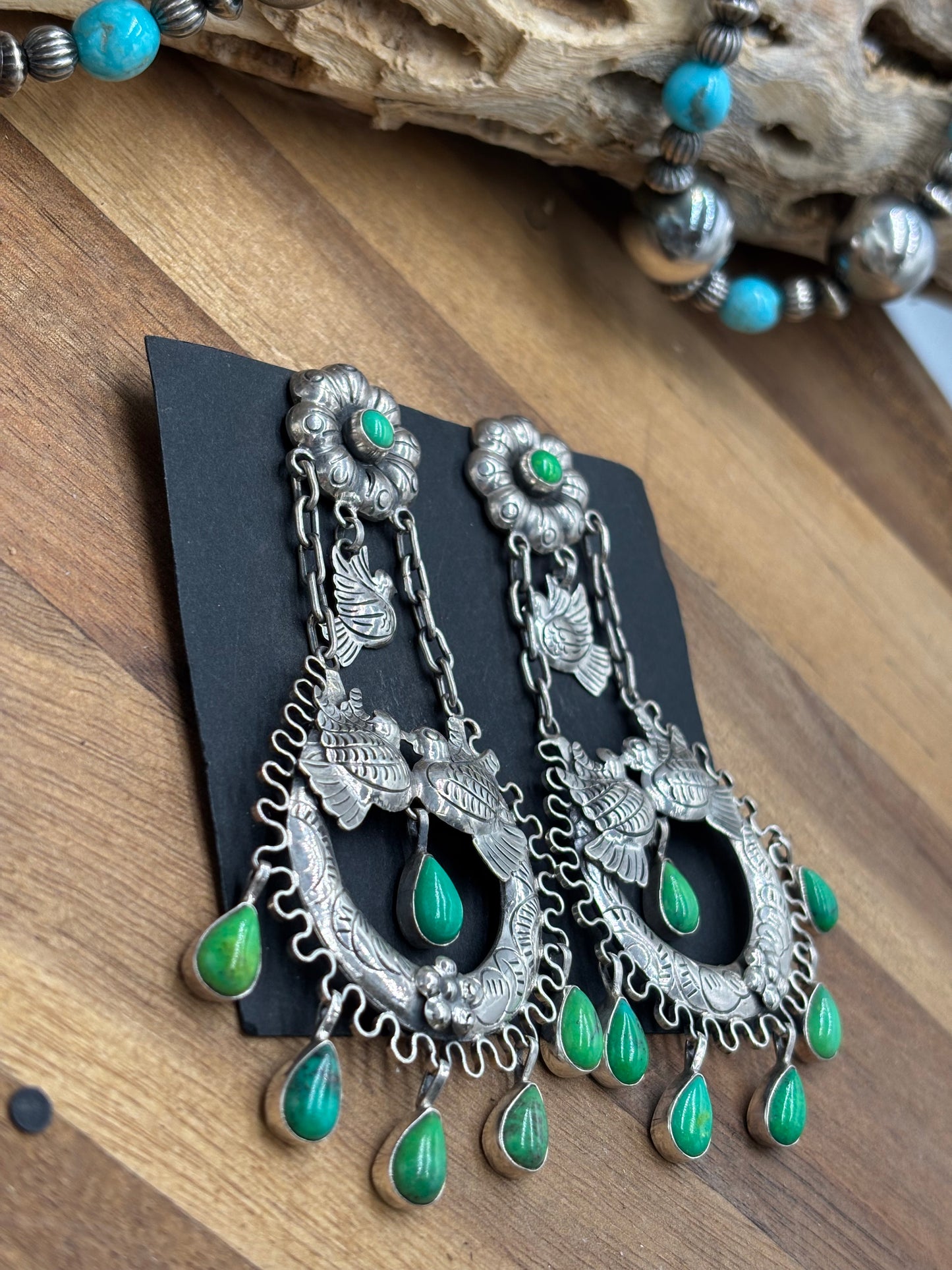 Carico Lake Turtle Dove Earrings #2-SGT2 by Federico Jimenez