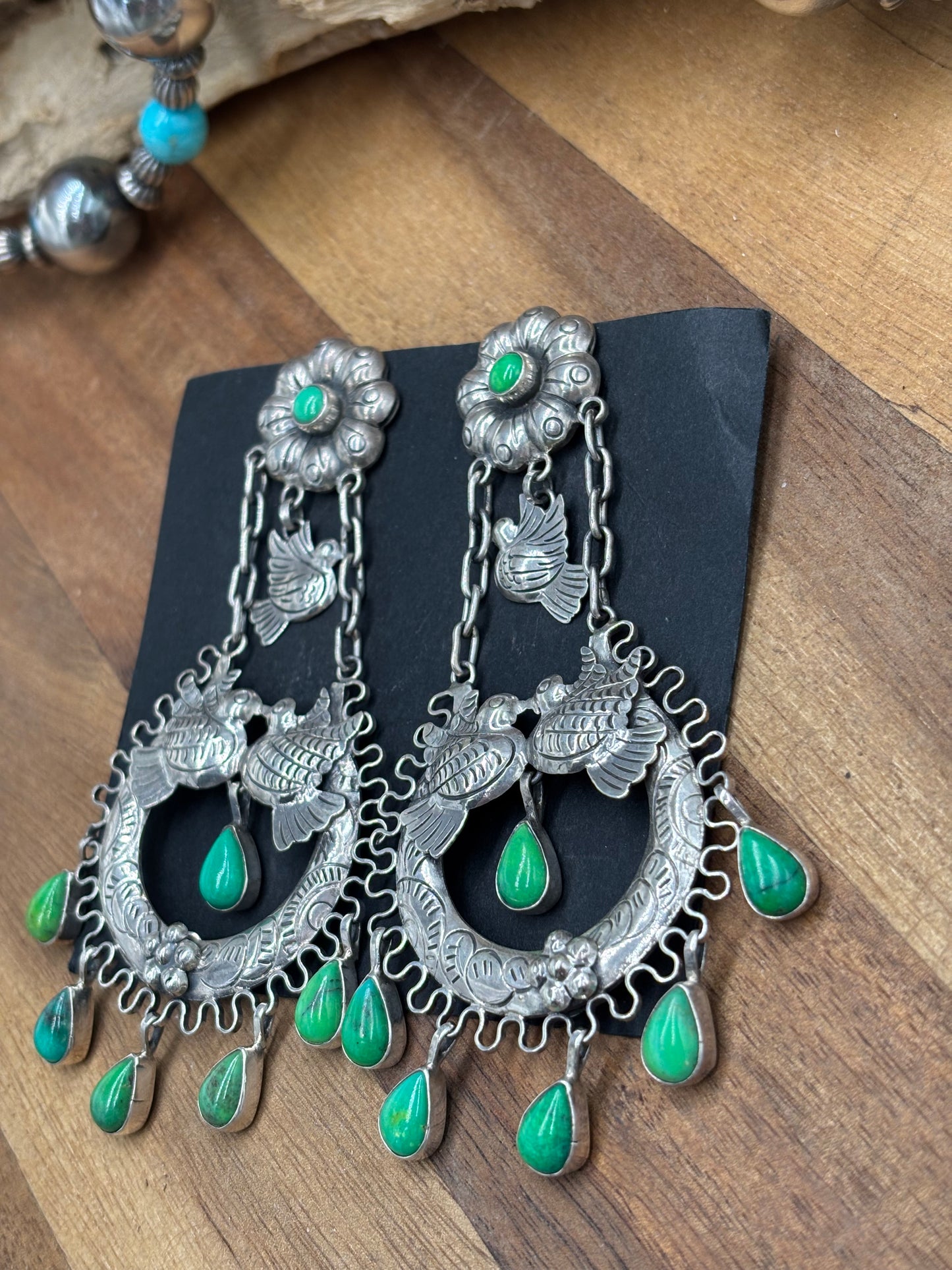 Carico Lake Turtle Dove Earrings #2-SGT2 by Federico Jimenez