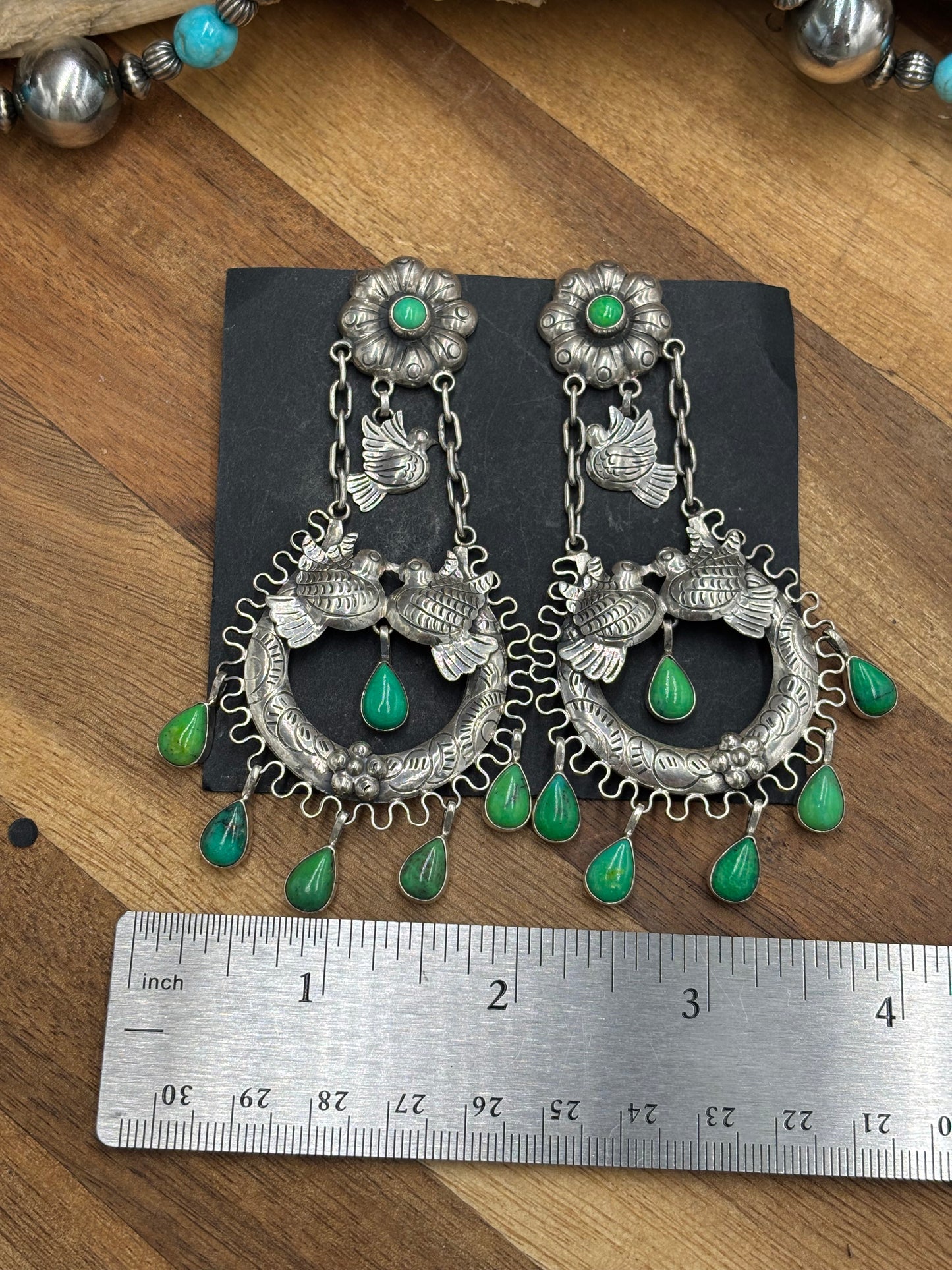 Carico Lake Turtle Dove Earrings #2-SGT2 by Federico Jimenez