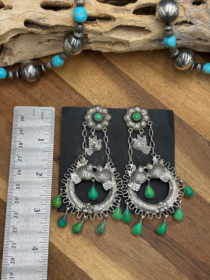 Carico Lake Turtle Dove Earrings #2-SGT2 by Federico Jimenez