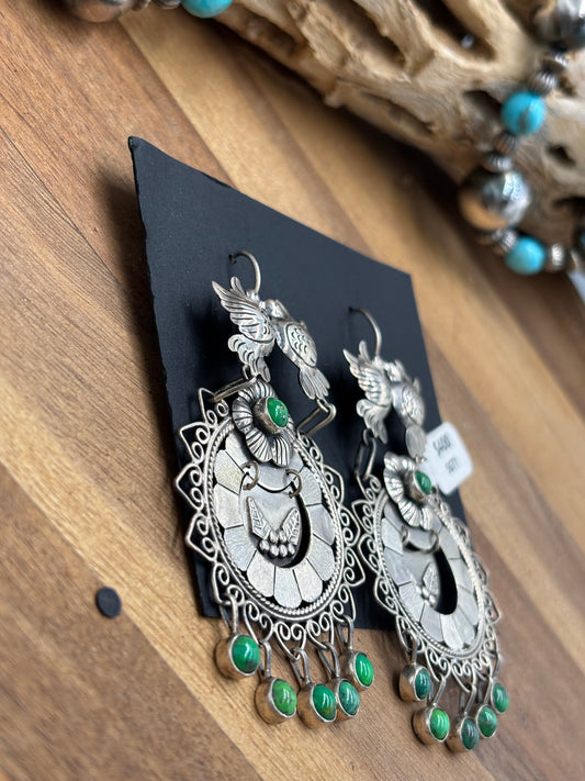 Carico Lake Turtle Dove Earrings #3-SGT1 by Federico Jimenez