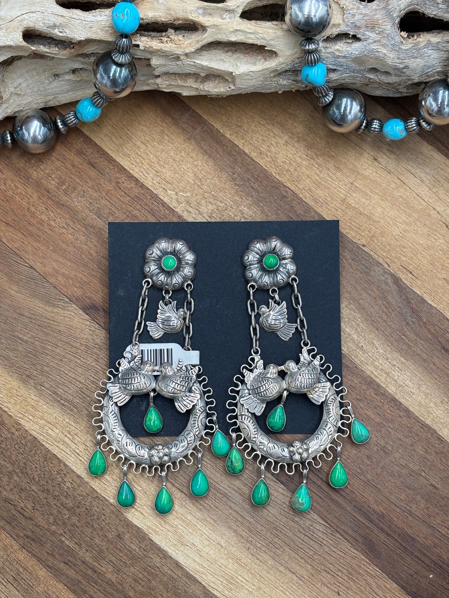 Carico Lake Turtle Dove Earrings #1-SGT2 by Federico Jimenez