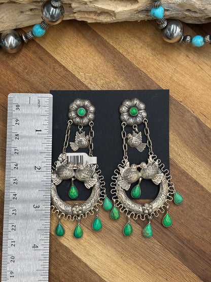 Carico Lake Turtle Dove Earrings #1-SGT2 by Federico Jimenez