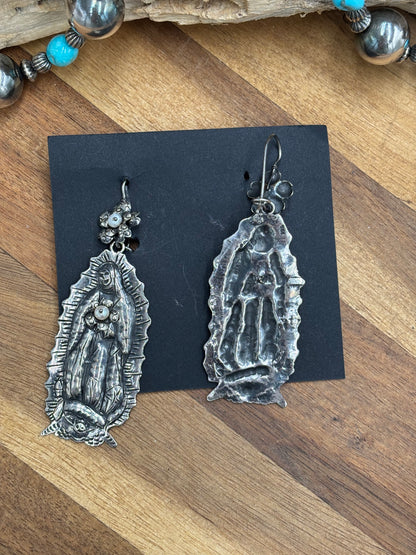 Blessed Mary Mother of Pearl Earrings by Federico Jimenez