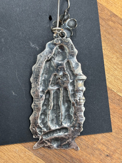 Blessed Mary Mother of Pearl Earrings by Federico Jimenez