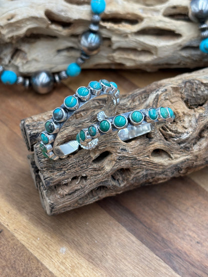 Turquoise Hoop Earrings #93 by Federico Jimenez