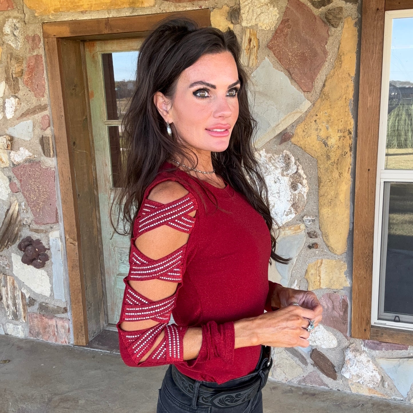 Vegas Cowgirl Rhinestone Top