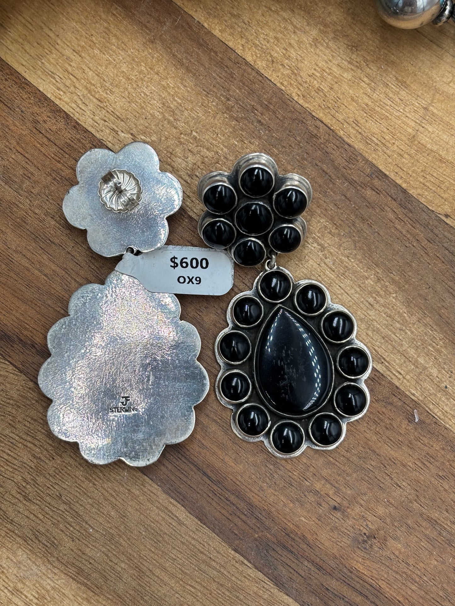 Black Onyx Earrings #4009 by Federico Jimenez