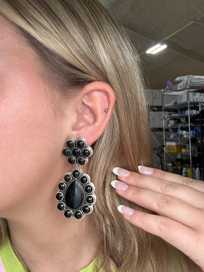 Black Onyx Earrings #4009 by Federico Jimenez
