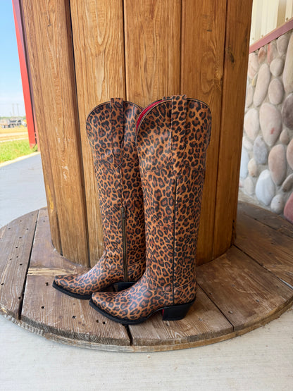Signature Turquoise Reata Boot – The Roxy, Leopard Snip Toe Boot