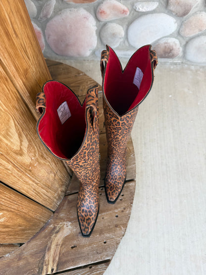 Signature Turquoise Reata Boot – The Roxy, Leopard Snip Toe Boot