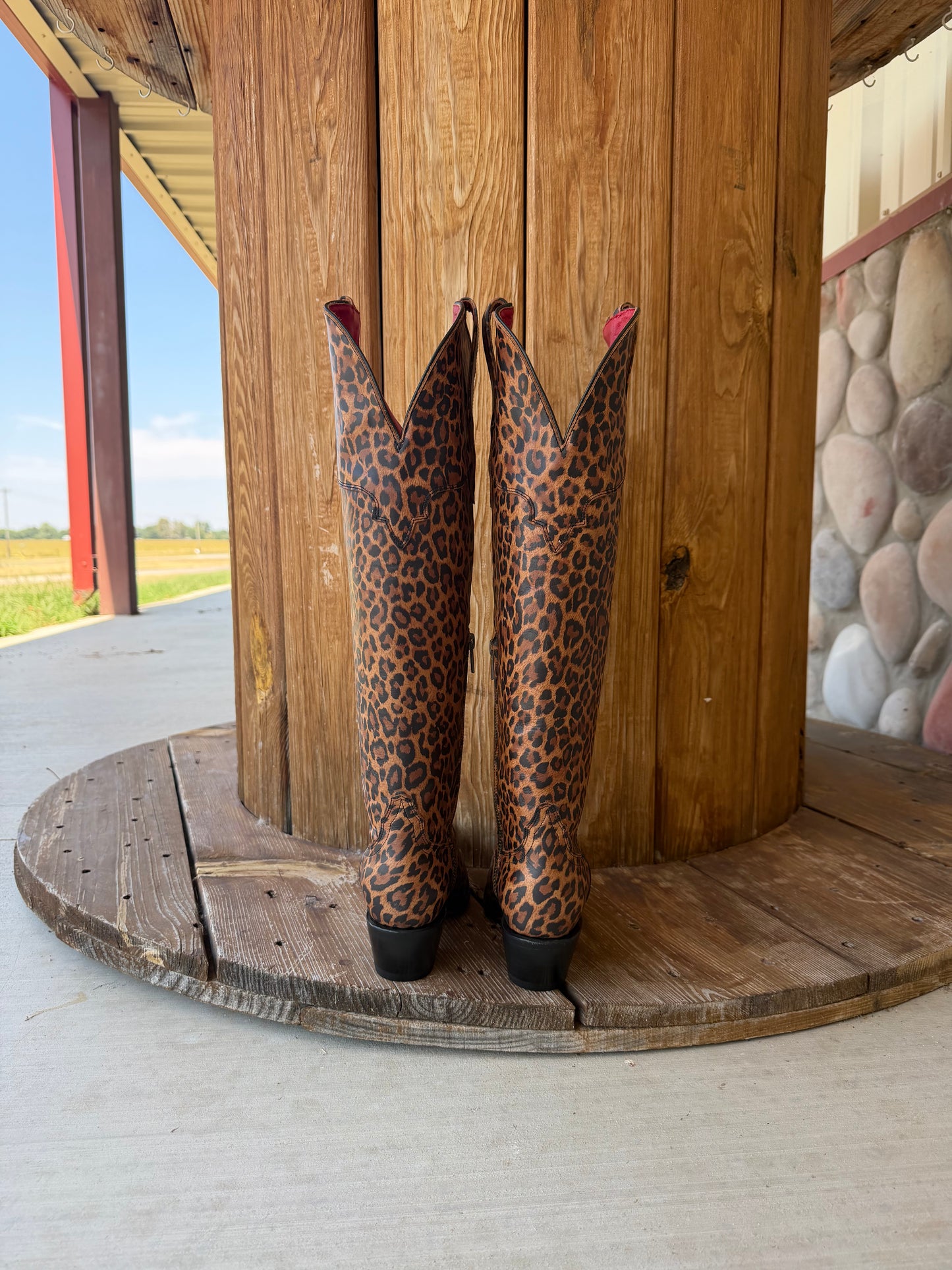 Signature Turquoise Reata Boot – The Roxy, Leopard Snip Toe Boot