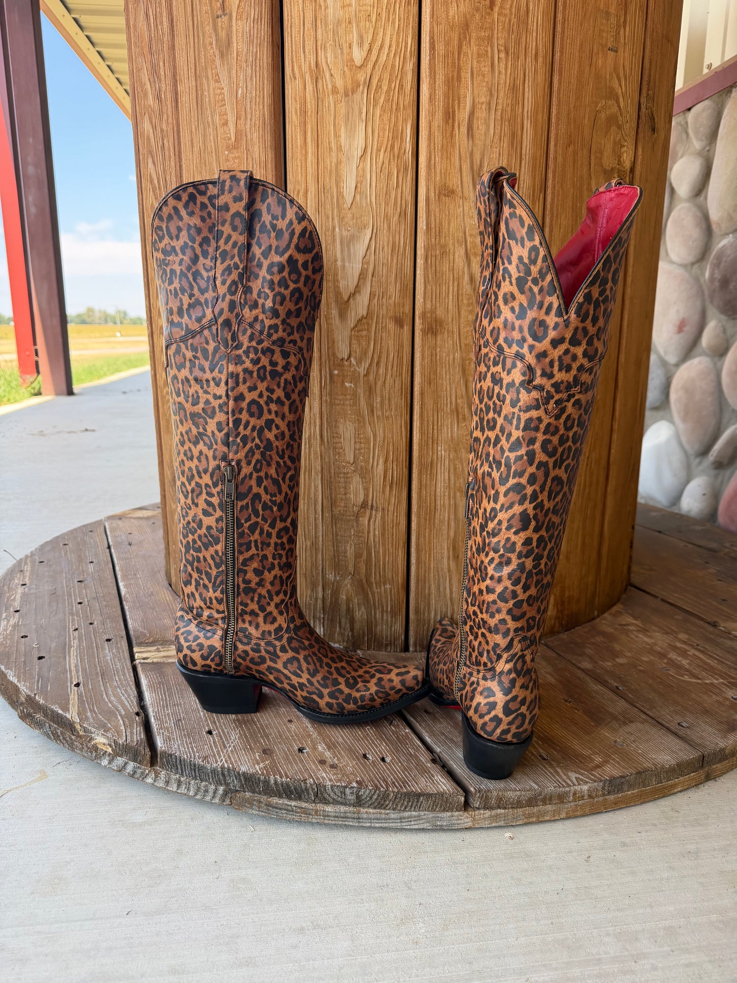 Signature Turquoise Reata Boot – The Roxy, Leopard Snip Toe Boot