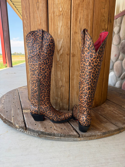 Signature Turquoise Reata Boot – The Roxy, Leopard Snip Toe Boot