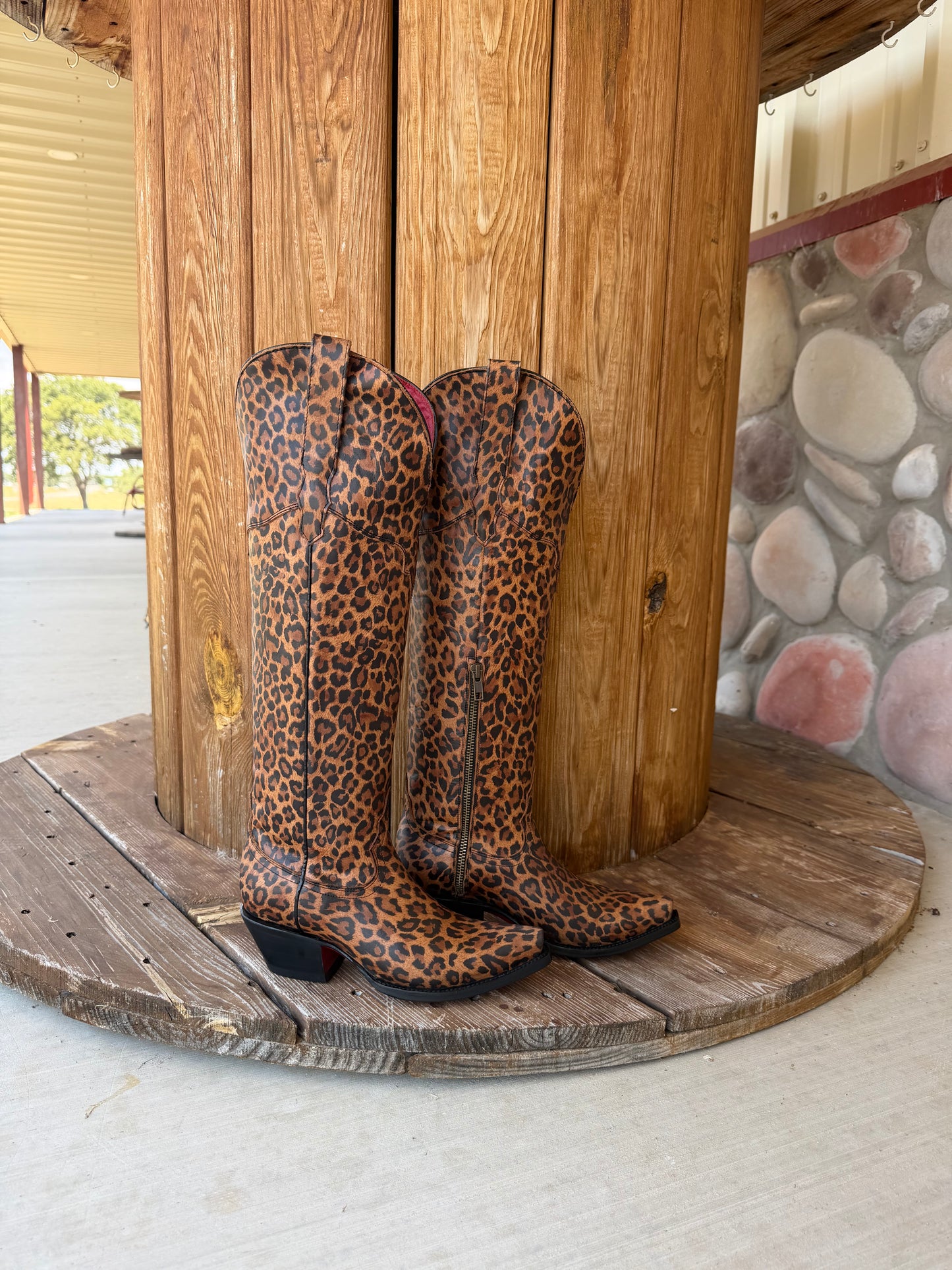 Signature Turquoise Reata Boot – The Roxy, Leopard Snip Toe Boot