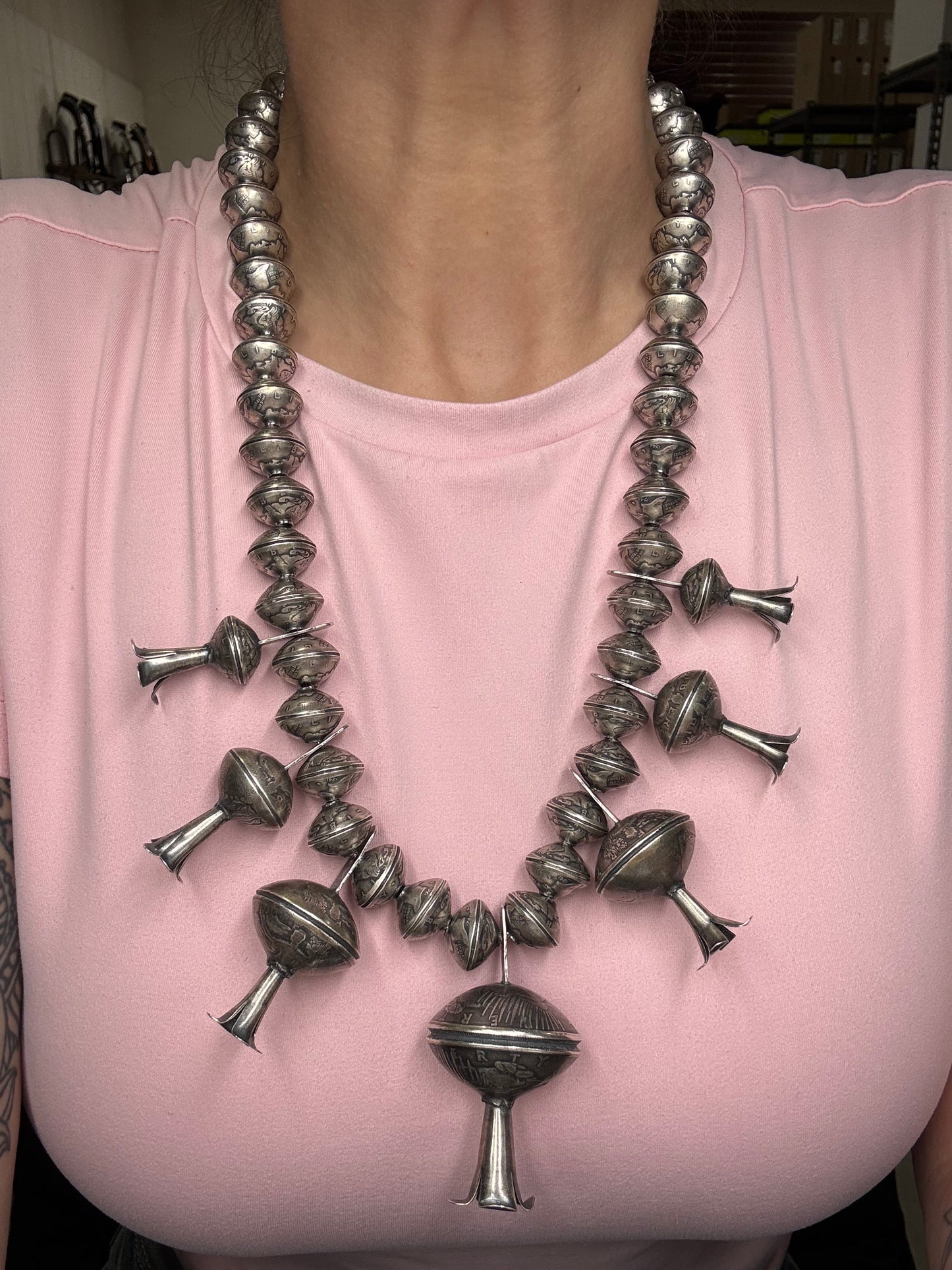 24" Mercury Dime Blossom Necklace